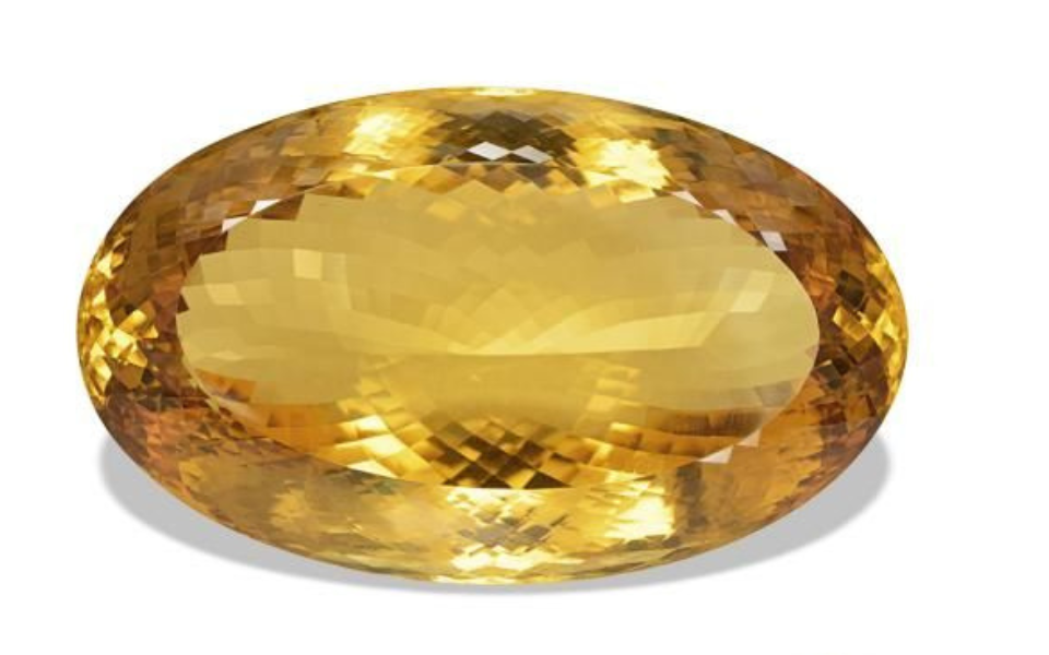 500 - 2026-07-29T213639.476 377.29ct Natural Yellow Citrine, Oval Cut, 61.6x37 mm - Image 1