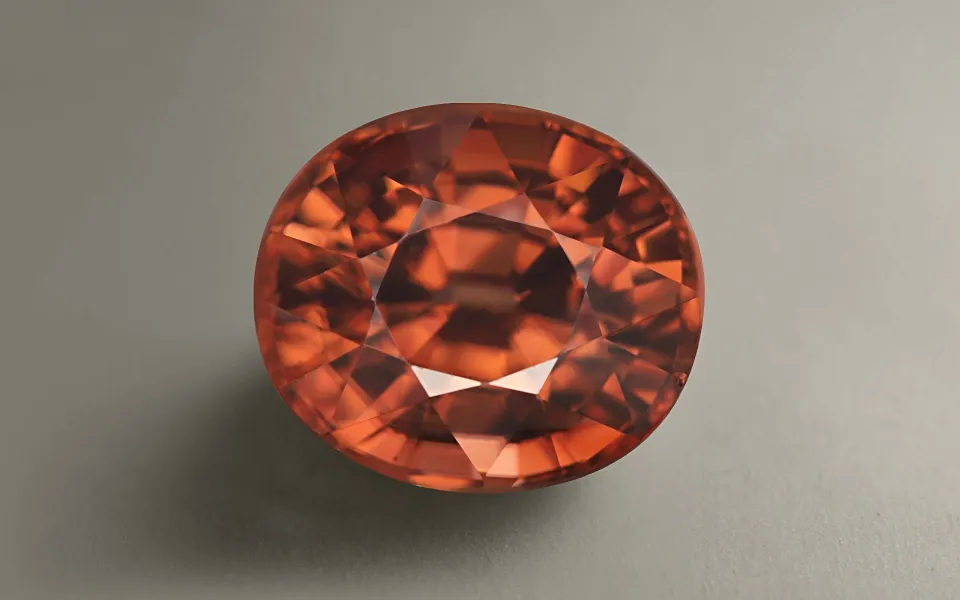 gp118087-1-160626 Pink-Brown Zircon 11X9 MM - 7.84 Carats - Image 1