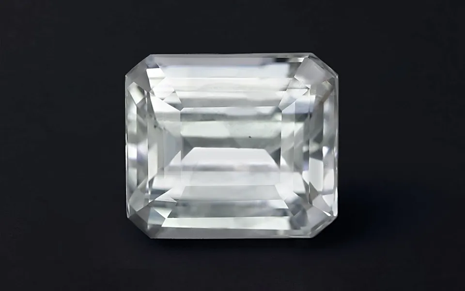 gp160836-1-230626 White Sapphire 10x8 MM - 3.38 Carats - Image 1